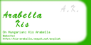 arabella kis business card